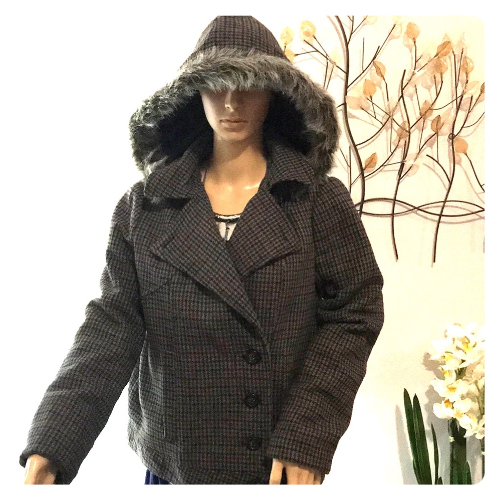 Double Breast Jacket With Detachable Hood